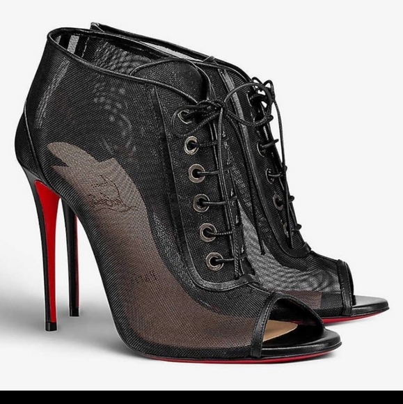 Christian Louboutin Ondessa mesh leather booties